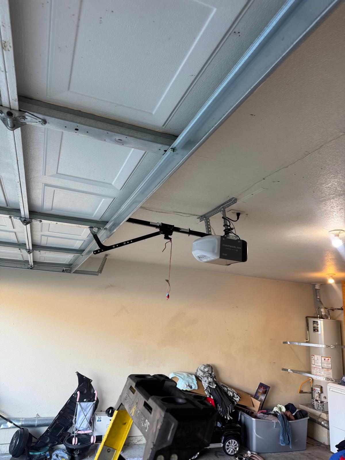 Garage door opener install — after