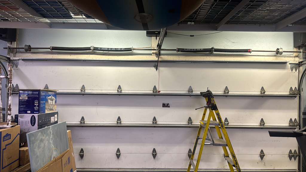 Garage door spring repair — after